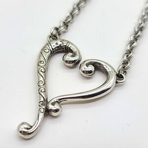 $58 Brighton "ADORE ME" aka "TUSCAN HEART" Open Heart Necklace w Etched Details!
